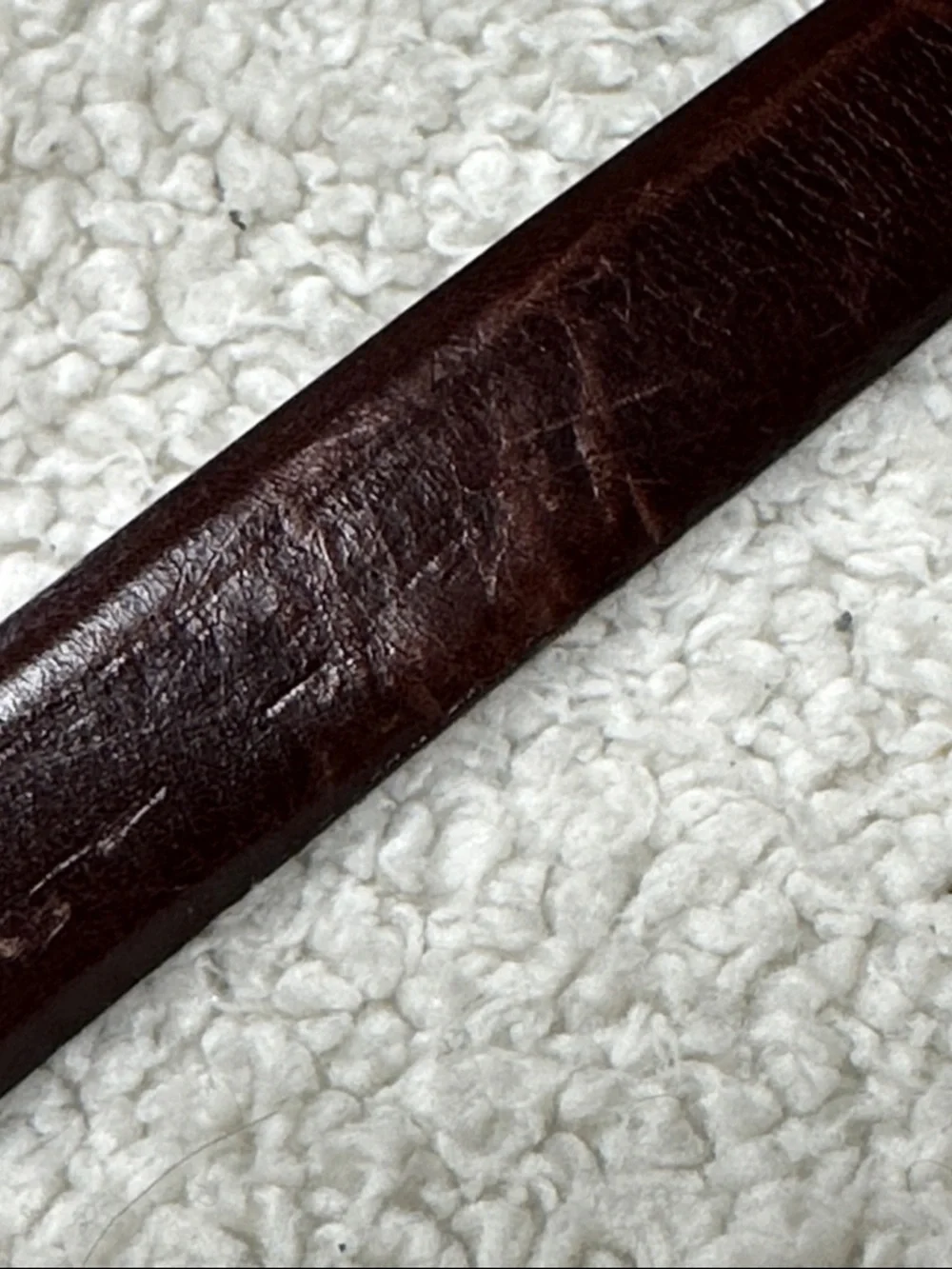 Banana Republic Men’s Slim Brown Italian Leather Belt, Brushed Silverr Buckle 36